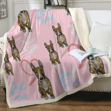 Load image into Gallery viewer, Infinite Red Bull Terrier Love Soft Warm Fleece Blankets - 4 Colors-Blanket-Blankets, Bull Terrier, Home Decor-13