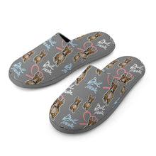 Load image into Gallery viewer, Infinite Red Bull Terrier Love Women&#39;s Cotton Mop Slippers-Accessories, Bull Terrier, Dog Mom Gifts, Slippers-16