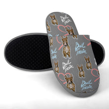 Load image into Gallery viewer, Infinite Red Bull Terrier Love Women&#39;s Cotton Mop Slippers-Accessories, Bull Terrier, Dog Mom Gifts, Slippers-20