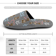 Load image into Gallery viewer, Infinite Red Bull Terrier Love Women&#39;s Cotton Mop Slippers-Accessories, Bull Terrier, Dog Mom Gifts, Slippers-36-37_（5.5-6）-Gray-11