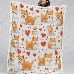 Infinite Shiba Inu Love Soft Warm Fleece Blanket-Blanket-Blankets, Home Decor, Siberian Husky-13
