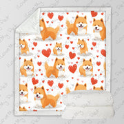 Infinite Shiba Inu Love Soft Warm Fleece Blanket-Blanket-Blankets, Home Decor, Siberian Husky-3