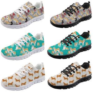 Infinite Shiba Inu Love Women's Sneakers-Footwear-Dogs, Footwear, Shiba Inu, Shoes-20