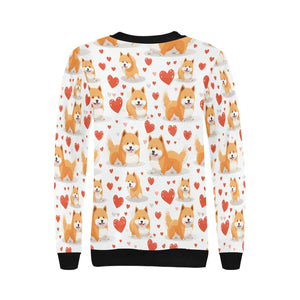 Infinite Shiba Inu Love Women's Sweatshirt-Apparel-Apparel, Shiba Inu, Shirt, Sweatshirt-2