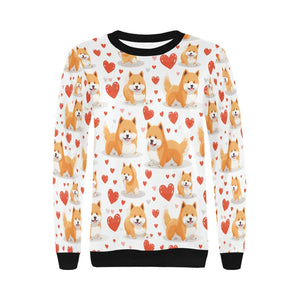 Infinite Shiba Inu Love Women's Sweatshirt-Apparel-Apparel, Shiba Inu, Shirt, Sweatshirt-3