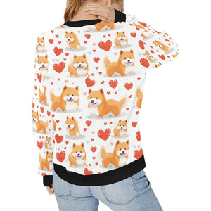 Infinite Shiba Inu Love Women's Sweatshirt-Apparel-Apparel, Shiba Inu, Shirt, Sweatshirt-4