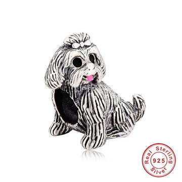 Infinite Shih Tzu Love Silver Charm Bead 360x