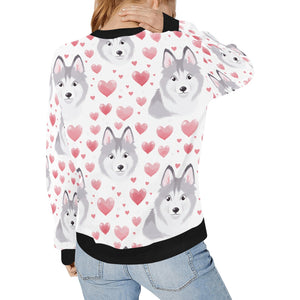 Infinite Husky Love women's sweartshirt-Apparel, Jewellery, Siberian Husky, Sweatshirt-2