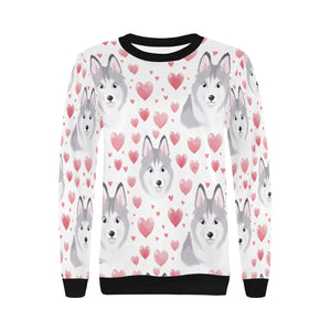 Infinite Husky Love women's sweartshirt-Apparel, Jewellery, Siberian Husky, Sweatshirt-4