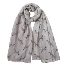 Load image into Gallery viewer, Image of a vizsla scarf in the color khaki