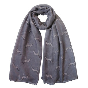 Image of a vizsla scarf in the color dark grey