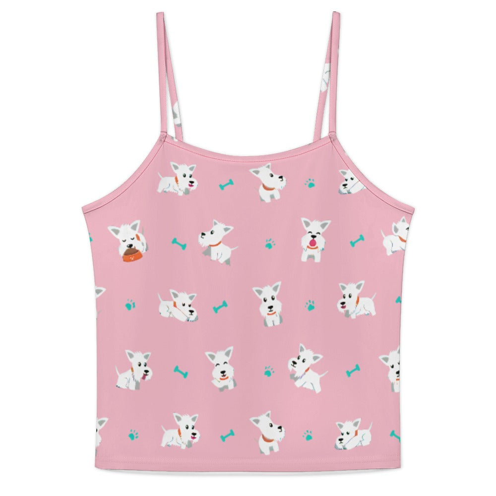 Infinite West Highland Terrier Women's Cami and Shorts Pajama Set-Apparel-Apparel,Dog Mom Gifts,Pajamas,West Highland Terrier-Light Pink-XS-9