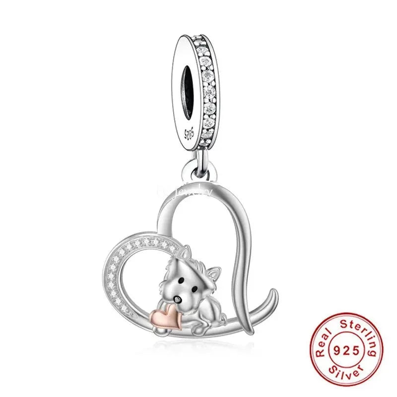 Infinite Westie Love Silver Charm Pendant-Dog Themed Jewellery-Jewellery, Pendant, West Highland Terrier-1
