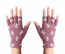 Load image into Gallery viewer, Infinite Westie Love Touch Screen Gloves-Accessories-Accessories,Dog Dad Gifts,Dog Mom Gifts,Gloves,West Highland Terrier-Rose gold-Fingerless Gloves-4