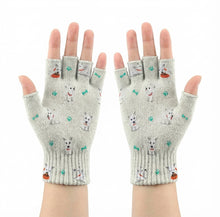 Load image into Gallery viewer, Infinite Westie Love Touch Screen Gloves-Accessories-Accessories,Dog Dad Gifts,Dog Mom Gifts,Gloves,West Highland Terrier-White-Fingerless Gloves-5