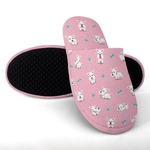 Infinite Westie Love Women's Cotton Mop Slippers-Accessories, Dog Mom Gifts, Slippers, West Highland Terrier-21