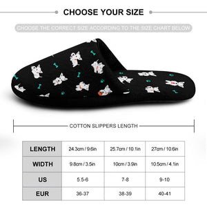 Infinite Westie Love Women's Cotton Mop Slippers-Accessories, Dog Mom Gifts, Slippers, West Highland Terrier-36-37_（5.5-6）-Black-1
