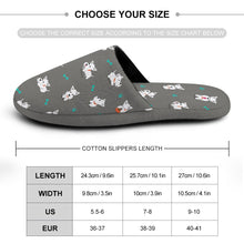 Load image into Gallery viewer, Infinite Westie Love Women&#39;s Cotton Mop Slippers-Accessories, Dog Mom Gifts, Slippers, West Highland Terrier-36-37_（5.5-6）-DimGrey-5