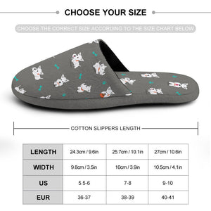 Infinite Westie Love Women's Cotton Mop Slippers-Accessories, Dog Mom Gifts, Slippers, West Highland Terrier-36-37_（5.5-6）-DimGrey-5