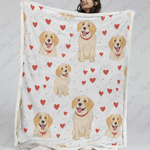 Infinite Yellow Labrador Love Soft Warm Fleece Blanket-Blanket-Blankets, Home Decor, Labrador-13