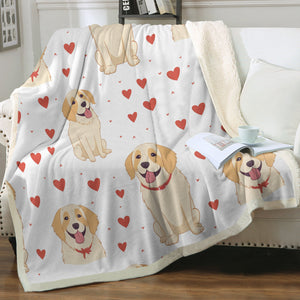 Infinite Yellow Labrador Love Soft Warm Fleece Blanket-Blanket-Blankets, Home Decor, Labrador-14