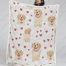 Load image into Gallery viewer, Infinite Yellow Labrador Love Soft Warm Fleece Blanket-Blanket-Blankets, Home Decor, Labrador-2