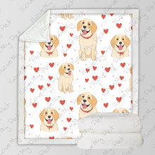 Load image into Gallery viewer, Infinite Yellow Labrador Love Soft Warm Fleece Blanket-Blanket-Blankets, Home Decor, Labrador-3