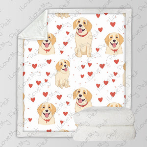 Infinite Yellow Labrador Love Soft Warm Fleece Blanket-Blanket-Blankets, Home Decor, Labrador-3