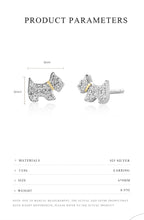 Load image into Gallery viewer, Instant Smile Schnauzer Jewelry Set - Silver Earrings, Necklace &amp; Bracelet-11