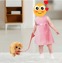 Load image into Gallery viewer, Image of a girl walking her Electric Toy Walking Dog for kids