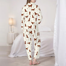 Load image into Gallery viewer, Irish Setter Pajamas for Women - XL Available - Yes I Love Red Irish Setters-Pajamas-Apparel,Boxer,Dog Mom Gifts,Pajamas-4