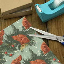 Load image into Gallery viewer, Irish Setter's Yuletide Christmas Gift Wrapping Paper - 2 Rolls-Christmas Ornament-Christmas,Irish Setter,Wrapping Paper-2