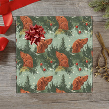 Load image into Gallery viewer, Irish Setter's Yuletide Christmas Gift Wrapping Paper - 2 Rolls-Christmas Ornament-Christmas,Irish Setter,Wrapping Paper-1