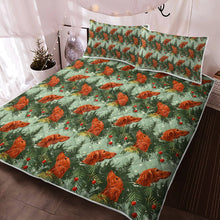 Load image into Gallery viewer, Irish Setter&#39;s Yuletide Christmas Quilt Blanket Bedding Set-Bedding-Bedding, Blankets, Christmas, Home Decor, Irish Setter-3