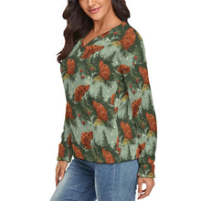 Load image into Gallery viewer, Irish Setter's Yuletide Women's V-Neck Christmas Sweater-Apparel-Apparel,Christmas,Dog Mom Gifts,Irish Setter,Sweater,Sweatshirt-4