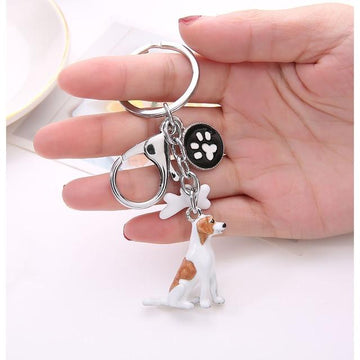 Jack Russell Terrier Love 3d Metal Keychain 360x