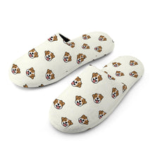 Load image into Gallery viewer, Jack Russell Terrier Slippers for Women - Jack Russell Terrier Smiles - Flannel-Slippers-2