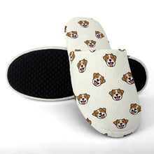 Load image into Gallery viewer, Jack Russell Terrier Slippers for Women - Jack Russell Terrier Smiles - Flannel-Slippers-5