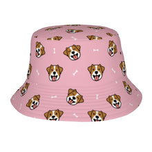 Load image into Gallery viewer, Jack Russell Terrier Smiles Bucket Hat-Hats &amp; Caps-Light Pink-One Size-41