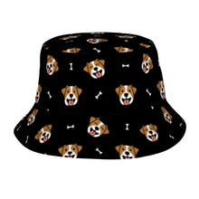 Load image into Gallery viewer, Jack Russell Terrier Smiles Bucket Hat-Hats &amp; Caps-Midnight Black-One Size-33