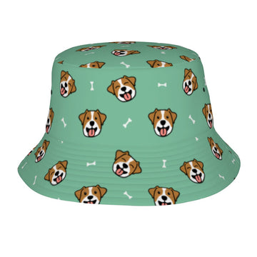 Jack Russell Terrier Smiles Bucket Hat Mint Green One Size 360x