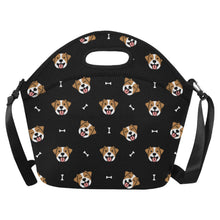 Load image into Gallery viewer, Jack Russell Terrier Smiles Neoprene Lunch Bag-Black-ONESIZE-12