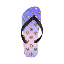 Load image into Gallery viewer, Jack Russell Terrier Smiles Unisex Slippers - 7 Gradients-CornflowerBlue8-S-1