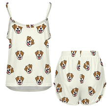 Load image into Gallery viewer, Jack Russell Terrier Smiles Women's Cami and Shorts Pajama Set-4