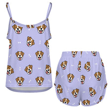 Load image into Gallery viewer, Jack Russell Terrier Smiles Women's Cami and Shorts Pajama Set-17