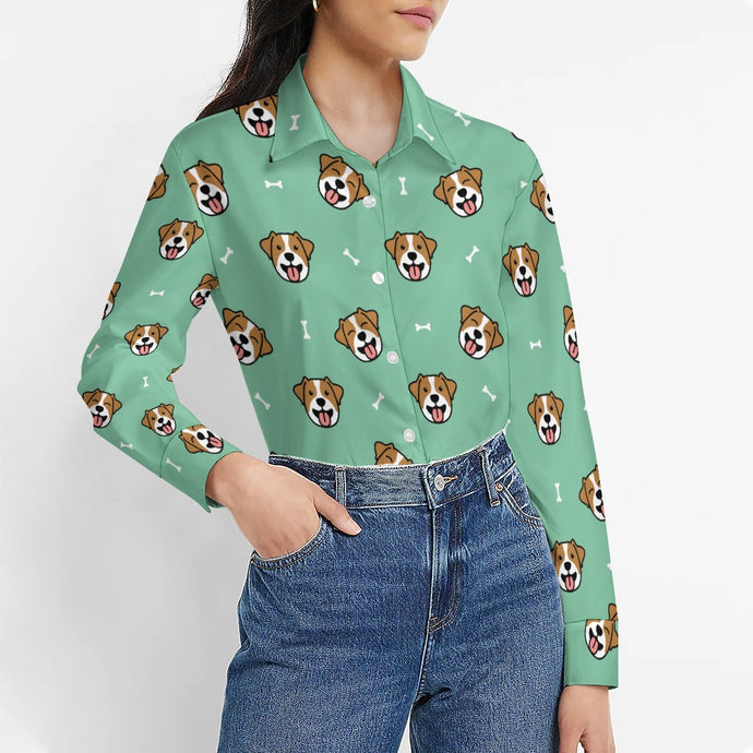 Jack Russell Terrier Smiles Women's Shirt-17