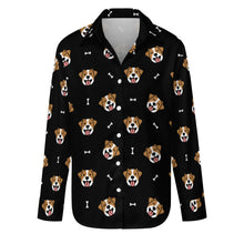 Load image into Gallery viewer, Jack Russell Terrier Smiles Women's Shirt-S-Black-38