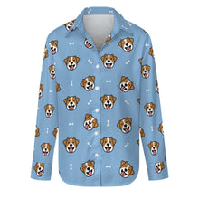 Load image into Gallery viewer, Jack Russell Terrier Smiles Women's Shirt-S-LightSkyBlue-5