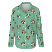 Load image into Gallery viewer, Jack Russell Terrier Smiles Women's Shirt-S-MediumAquaMarine-15