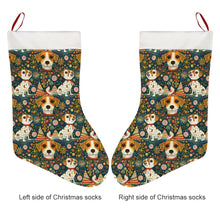 Load image into Gallery viewer, Jack Russell&#39;s Christmas Jamboree Christmas Stocking-Christmas Ornament-Christmas, Home Decor, Jack Russell Terrier-26X42CM-White-2